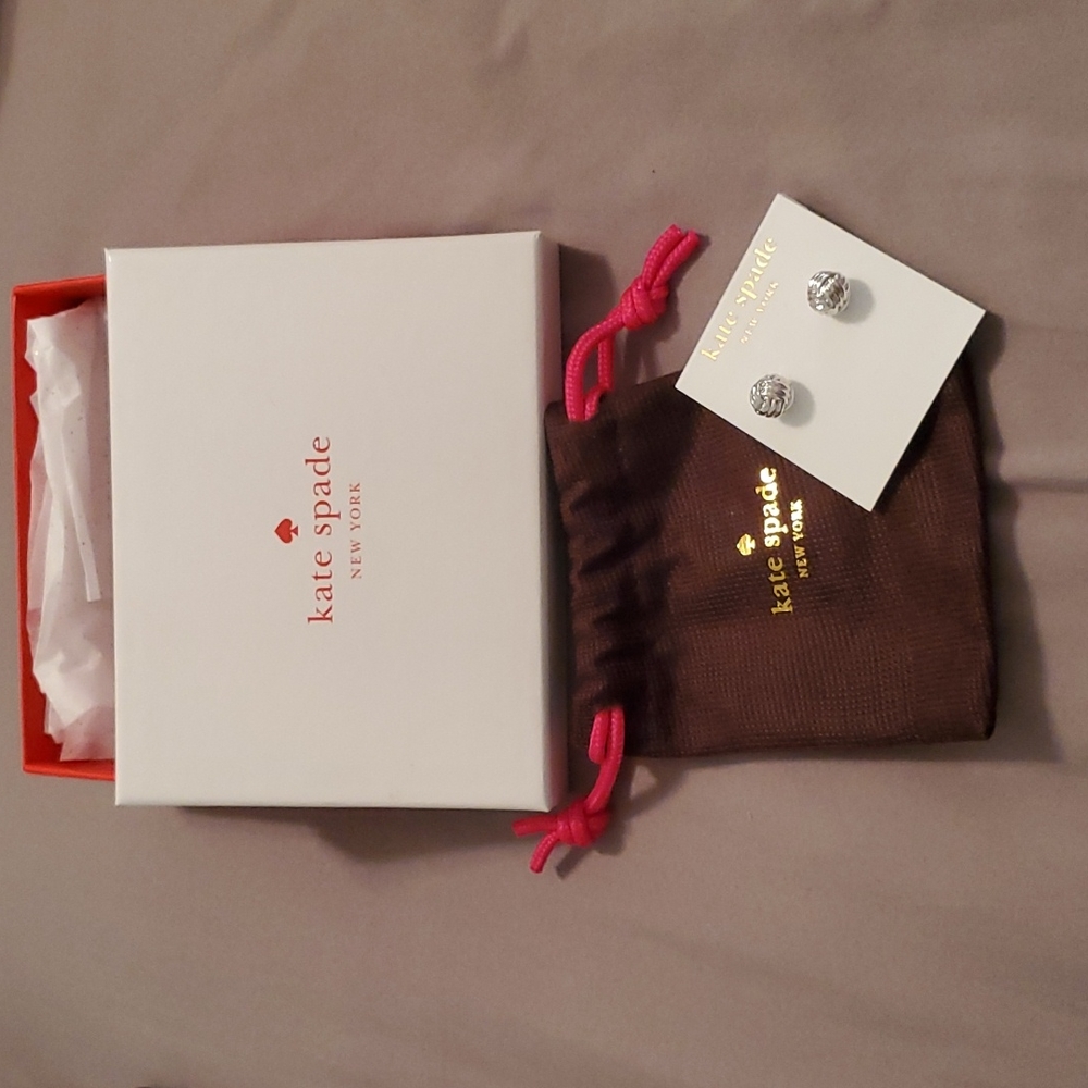 Kate Spade Silver knotted rope earrings